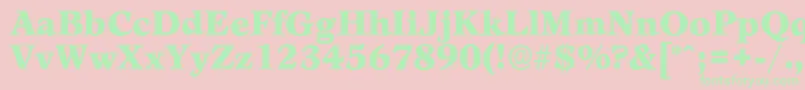 LeamingtonserialBlackRegular Font – Green Fonts on Pink Background