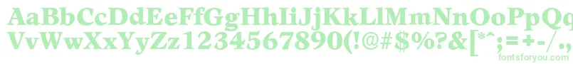 Шрифт LeamingtonserialBlackRegular – зелёные шрифты на белом фоне