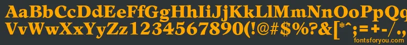 LeamingtonserialBlackRegular Font – Orange Fonts on Black Background