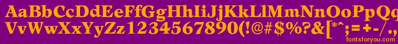 LeamingtonserialBlackRegular Font – Orange Fonts on Purple Background