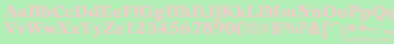 Шрифт LeamingtonserialBlackRegular – розовые шрифты на зелёном фоне