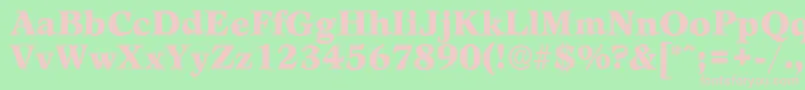 LeamingtonserialBlackRegular Font – Pink Fonts on Green Background