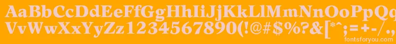 LeamingtonserialBlackRegular Font – Pink Fonts on Orange Background