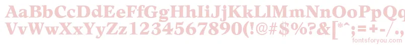 LeamingtonserialBlackRegular-fontti – vaaleanpunaiset fontit valkoisella taustalla