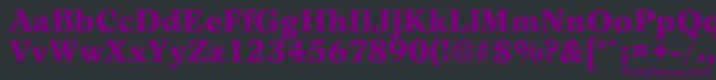 LeamingtonserialBlackRegular Font – Purple Fonts on Black Background