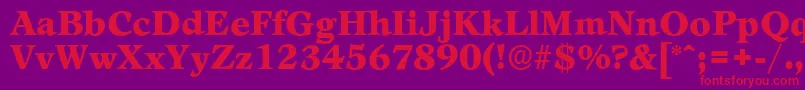 LeamingtonserialBlackRegular Font – Red Fonts on Purple Background