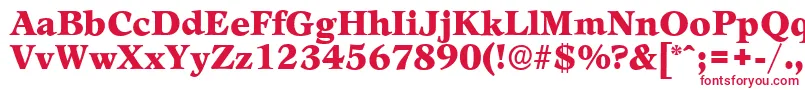 LeamingtonserialBlackRegular-Schriftart – Rote Schriften auf weißem Hintergrund