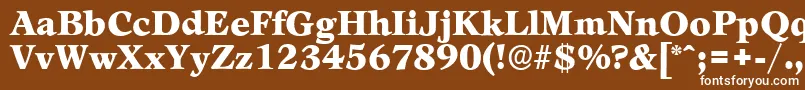 Шрифт LeamingtonserialBlackRegular – белые шрифты на коричневом фоне