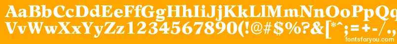 LeamingtonserialBlackRegular Font – White Fonts on Orange Background