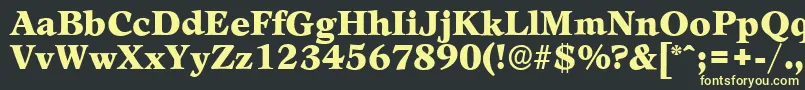 LeamingtonserialBlackRegular Font – Yellow Fonts on Black Background