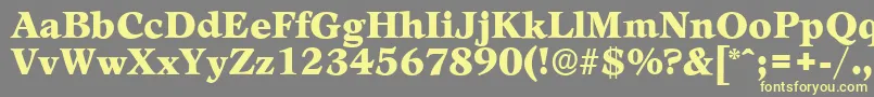 LeamingtonserialBlackRegular Font – Yellow Fonts on Gray Background