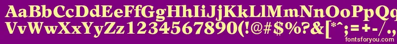 LeamingtonserialBlackRegular Font – Yellow Fonts on Purple Background