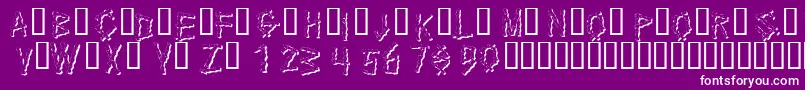 KrBamboo Font – White Fonts on Purple Background