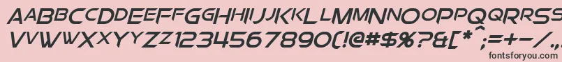 ChromiaSupercapItalic Font – Black Fonts on Pink Background