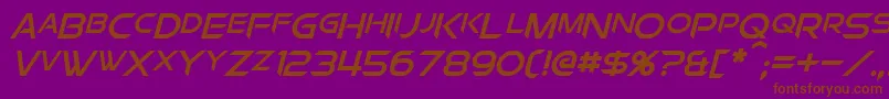 ChromiaSupercapItalic Font – Brown Fonts on Purple Background