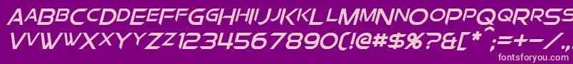 ChromiaSupercapItalic Font – Pink Fonts on Purple Background