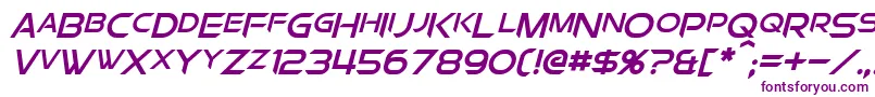 ChromiaSupercapItalic Font – Purple Fonts on White Background