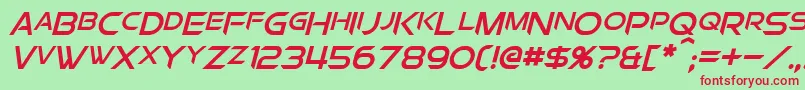 ChromiaSupercapItalic Font – Red Fonts on Green Background