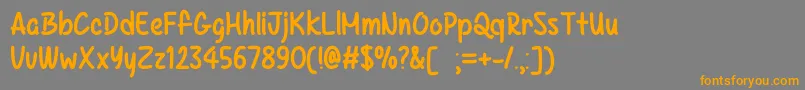 KazincbarcikaOtf Font – Orange Fonts on Gray Background