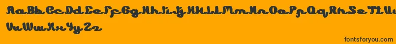 Learning Font – Black Fonts on Orange Background