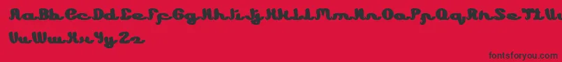 フォントLearning – 赤い背景に黒い文字