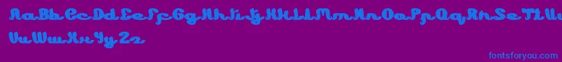 Learning Font – Blue Fonts on Purple Background