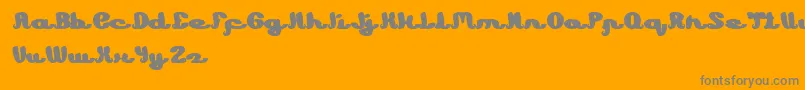 フォントLearning – オレンジの背景に灰色の文字