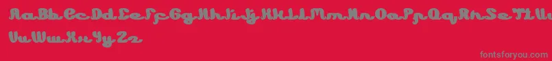 フォントLearning – 赤い背景に灰色の文字