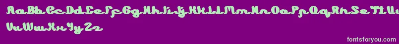 フォントLearning – 紫の背景に緑のフォント