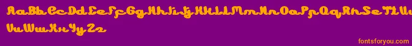 Learning Font – Orange Fonts on Purple Background