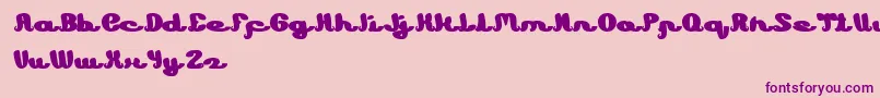 フォントLearning – ピンクの背景に紫のフォント