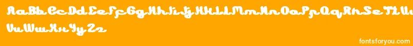 フォントLearning – オレンジの背景に白い文字