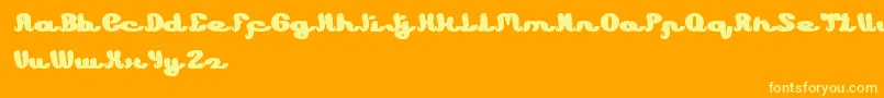 Learning Font – Yellow Fonts on Orange Background