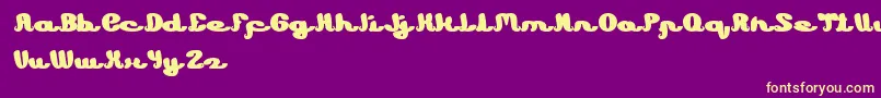 フォントLearning – 紫の背景に黄色のフォント