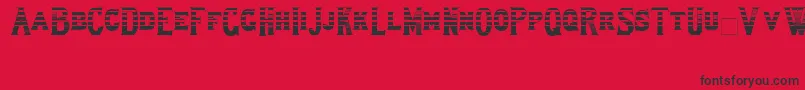 Lewishamstripe Font – Black Fonts on Red Background