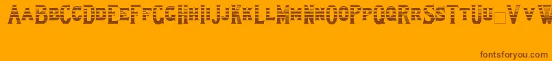 Lewishamstripe Font – Brown Fonts on Orange Background