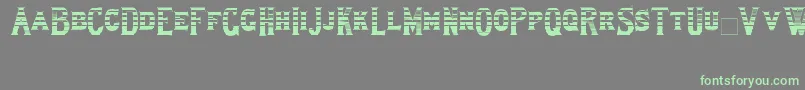 Lewishamstripe Font – Green Fonts on Gray Background