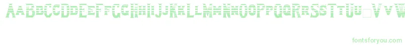 Lewishamstripe-Schriftart – Grüne Schriften auf weißem Hintergrund