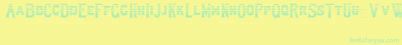 Lewishamstripe Font – Green Fonts on Yellow Background