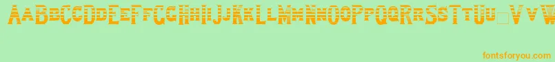 Lewishamstripe Font – Orange Fonts on Green Background