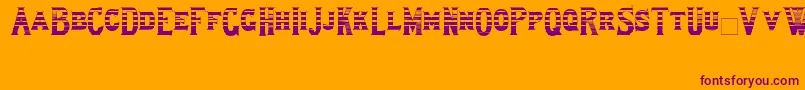 Lewishamstripe Font – Purple Fonts on Orange Background