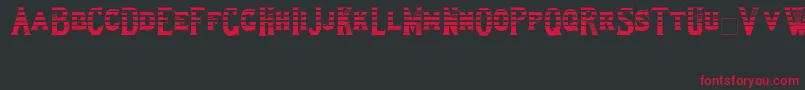 Lewishamstripe Font – Red Fonts on Black Background