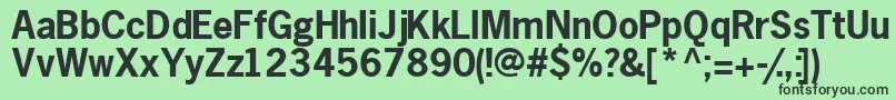 MacrosskBold Font – Black Fonts on Green Background