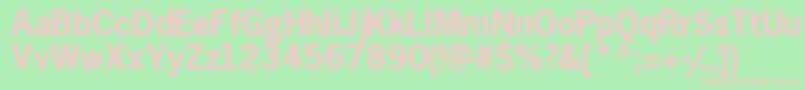 MacrosskBold Font – Pink Fonts on Green Background