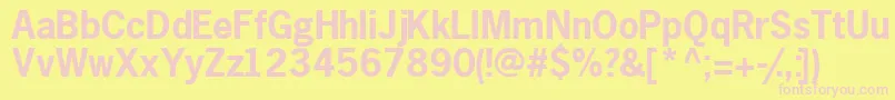 MacrosskBold Font – Pink Fonts on Yellow Background