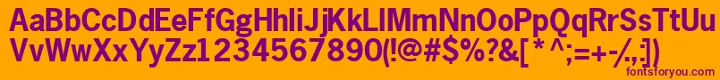 MacrosskBold Font – Purple Fonts on Orange Background