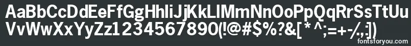 フォントMacrosskBold – 黒い背景に白い文字