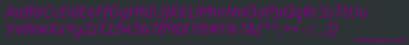 FolderrgItalic Font – Purple Fonts on Black Background