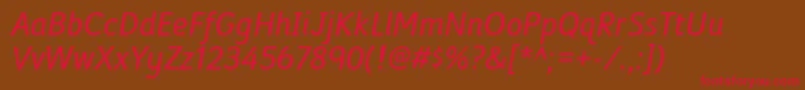 FolderrgItalic Font – Red Fonts on Brown Background