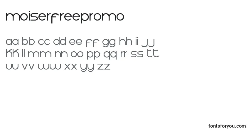 Шрифт MoiserFreePromo – алфавит, цифры, специальные символы
